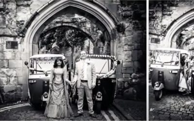 Leicester City Rooms Wedding with Rickshaws