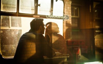 Vintage Engagement Photoshoot in Loughborough Great Central Railway