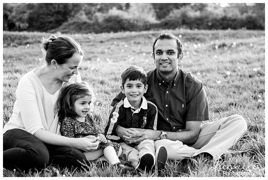Leicestershire family portraits in black and white