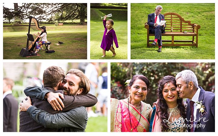 Multicultural wedding at Garthmyl Hall relaxing