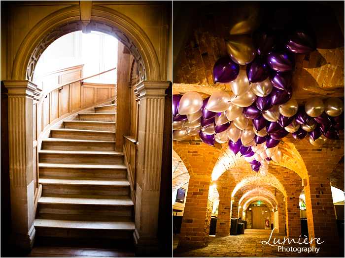 rushton hall wedding venue stairs and cellar