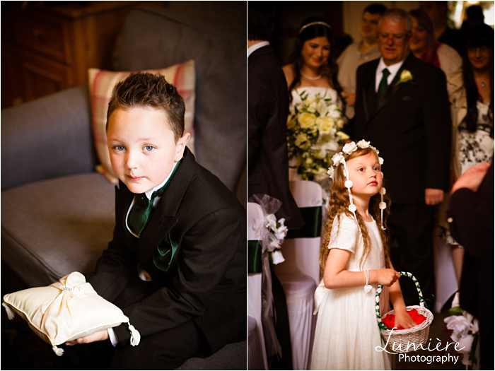 page boy and flower girl at Hargate Hall wedding