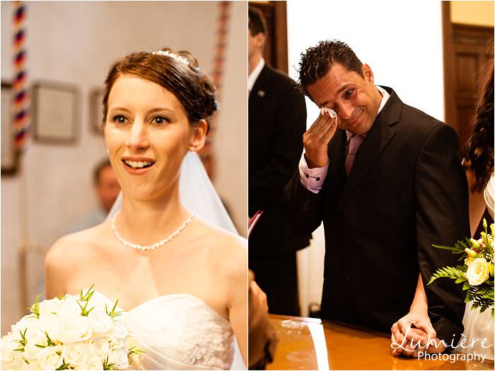 wedding ceremony photography: bride and groom